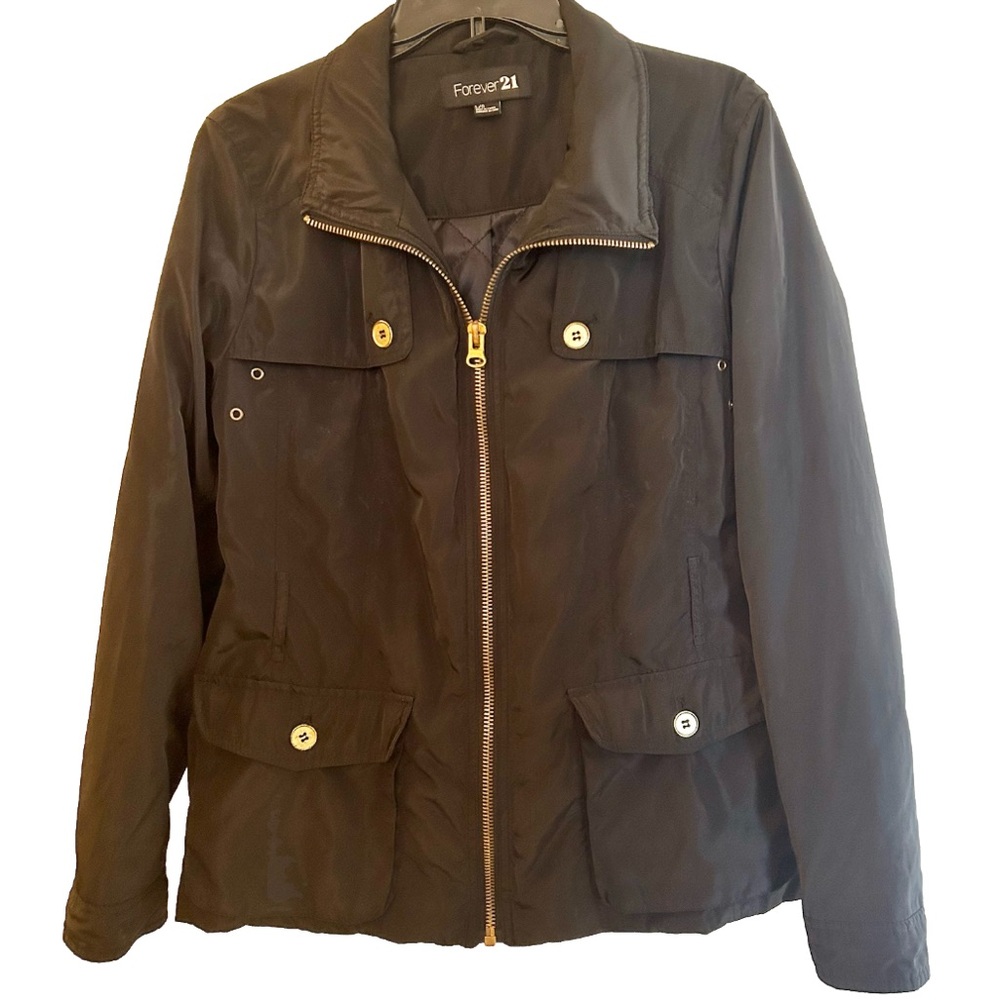 Forever 21 - Womens Size: Large Black Zippered Jacket with Pockets
